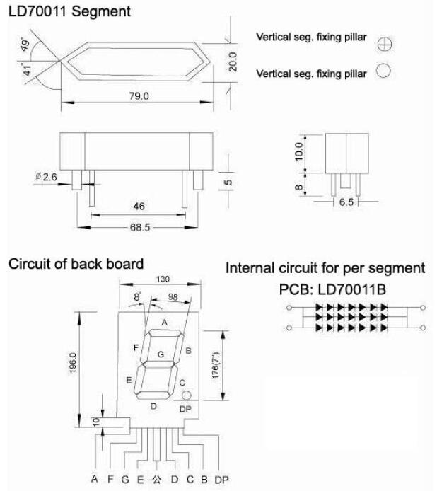 7 Inch Single Digit Assembly 7 Segment LED Display with RoHS From Expert Manufacturer