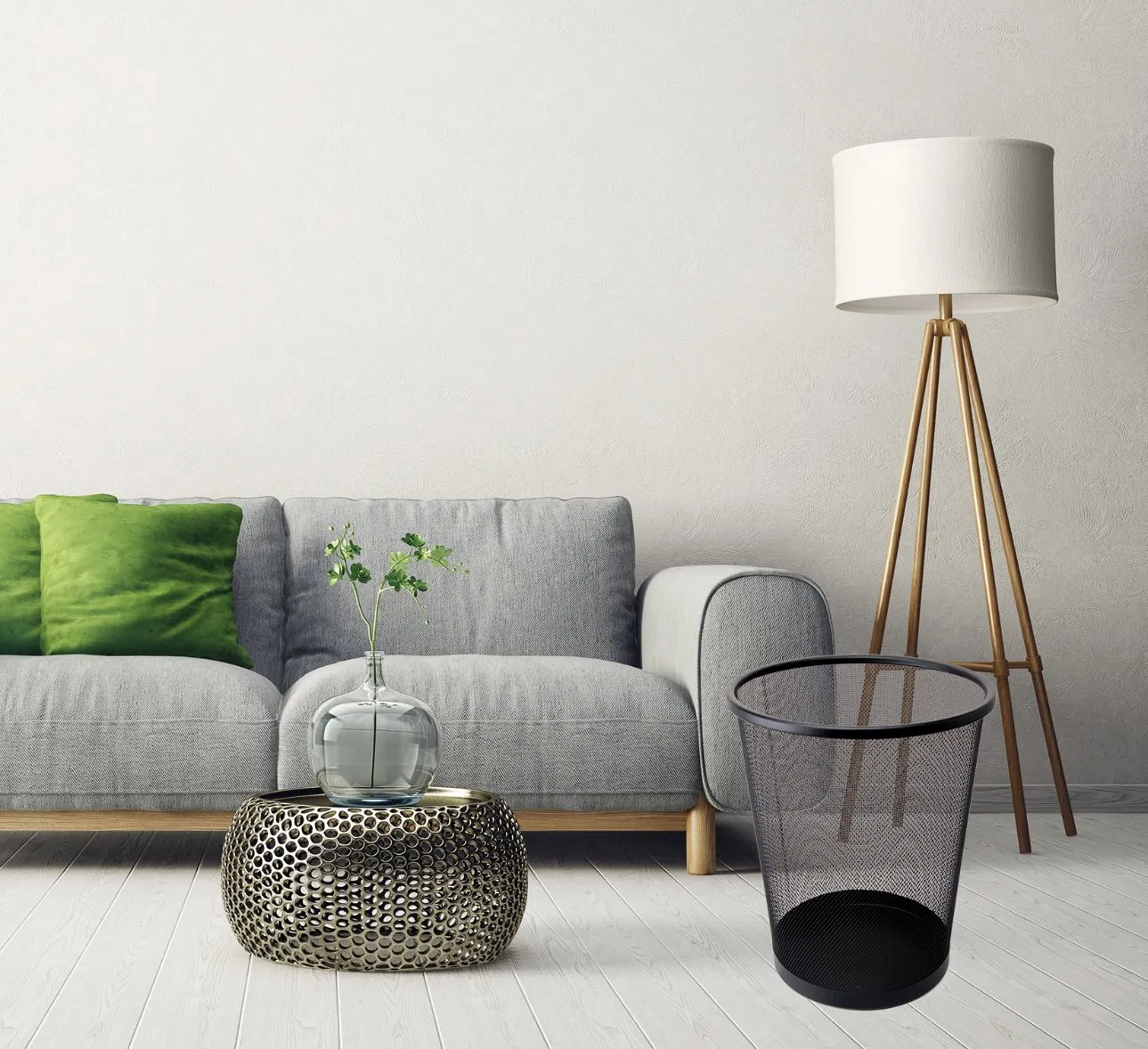 Round Office Home Mesh Waste Basket