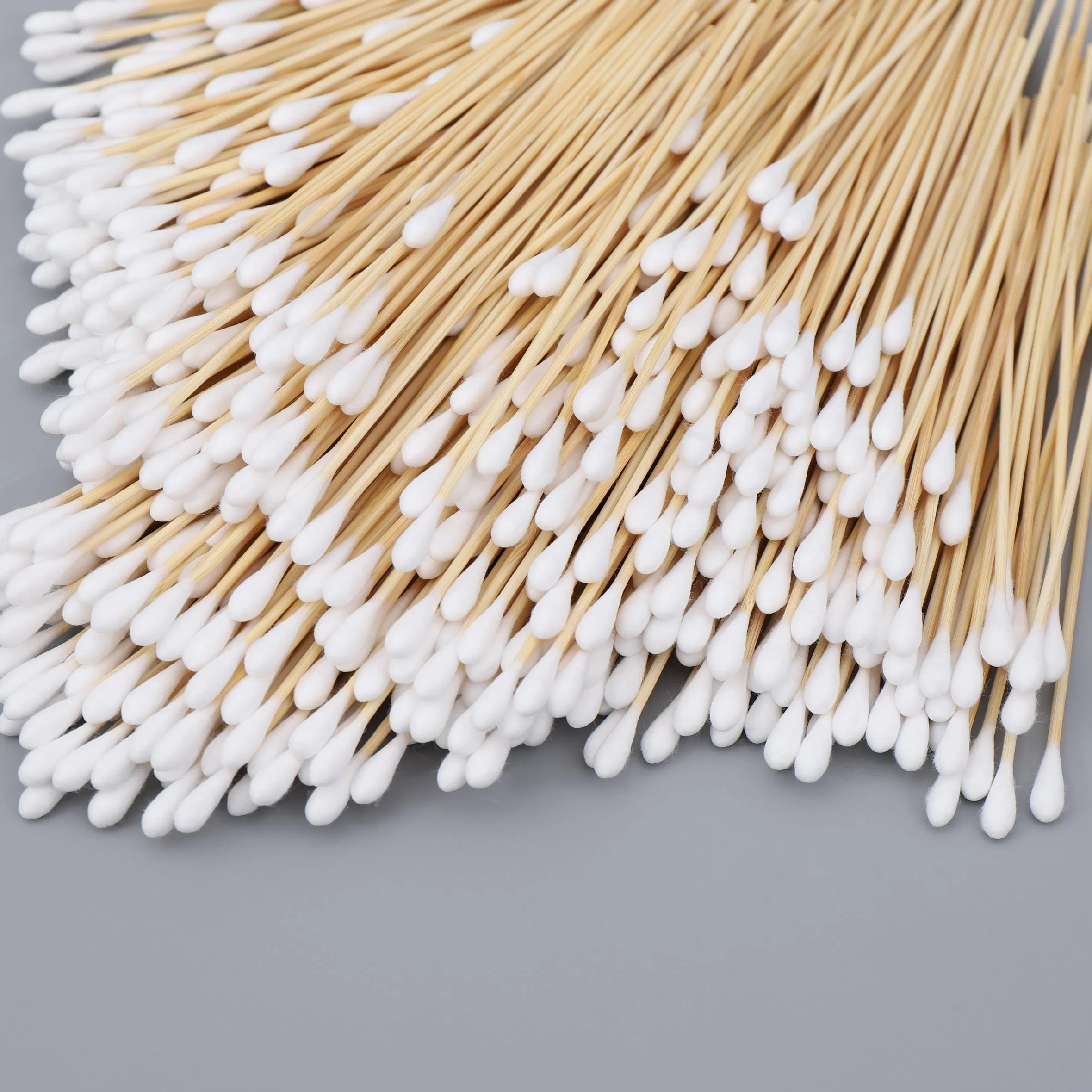 DNA Ecofriendly Sterile Medical 6" 6 Inch 15cm Extra Long Single Tips Wood Wooden Sticks Bud Cotton Swab for Specimen Collection