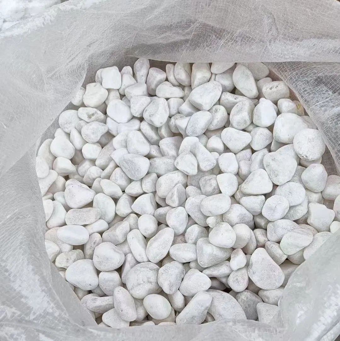 White Machine Pebble Stone for Garden Landscape Decoration Outdoor Project