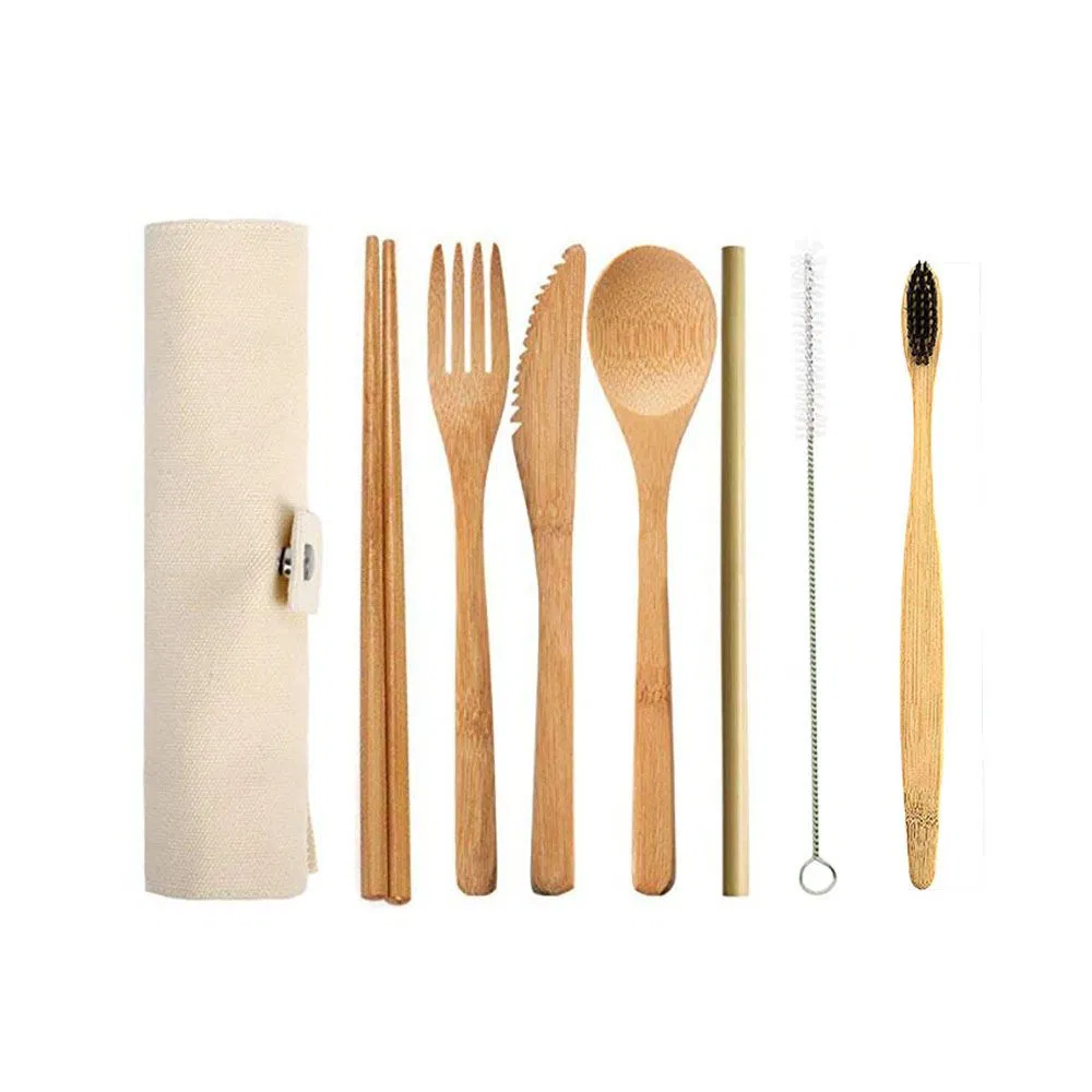 Zero-Plastic Wooden Cutlery Bamboo Cutlery Set