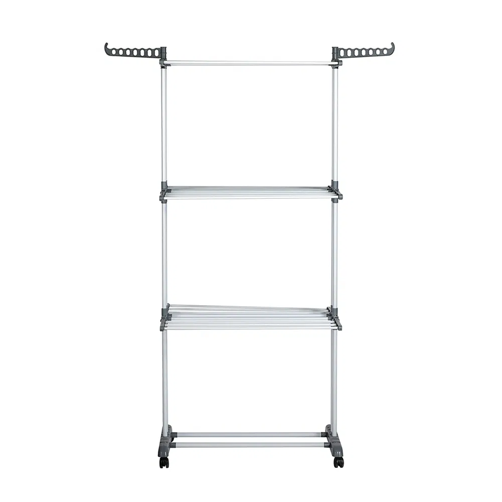 Rustproof Floor Towel Rack Freestanding Bathroom Rack Folding Drying Rack for Poolside
