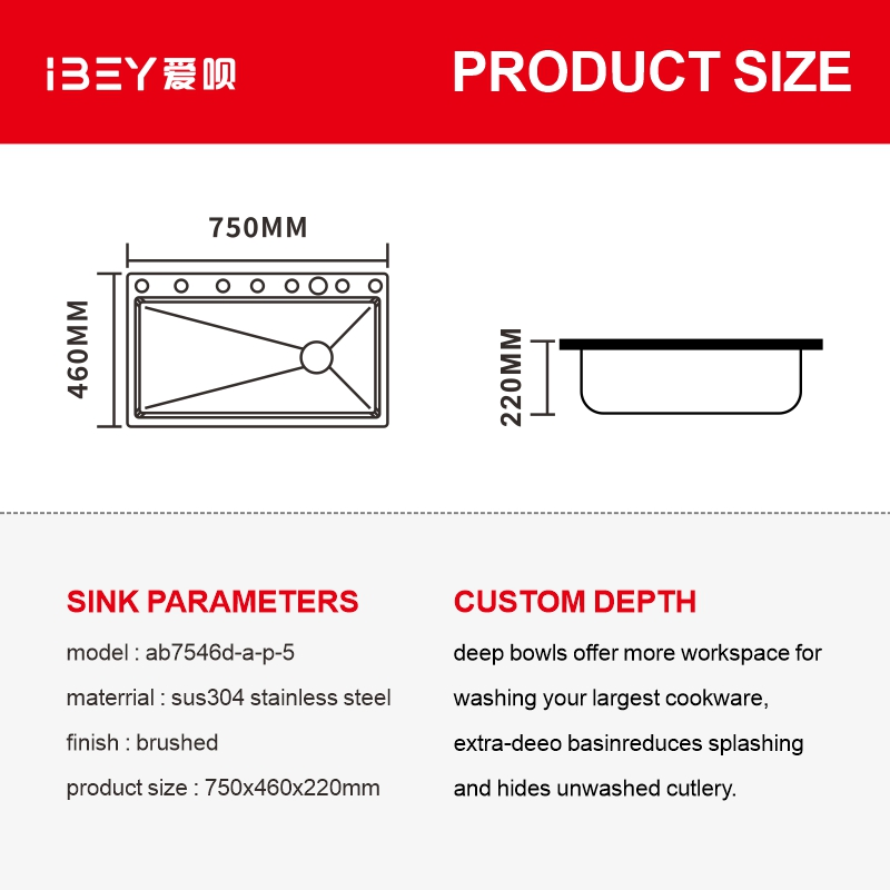 Premium 304 Stainless Steel Handmade Kitchen Sink with Nano Black Finish