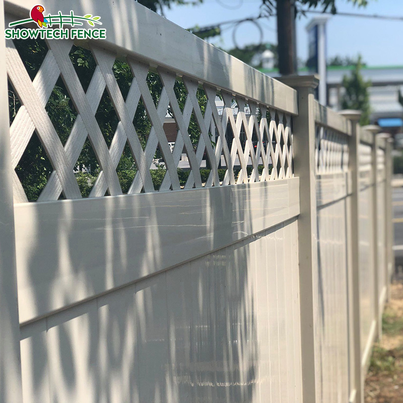 Showtech Cheap Lattice Top Privacy PVC Fence Panels
