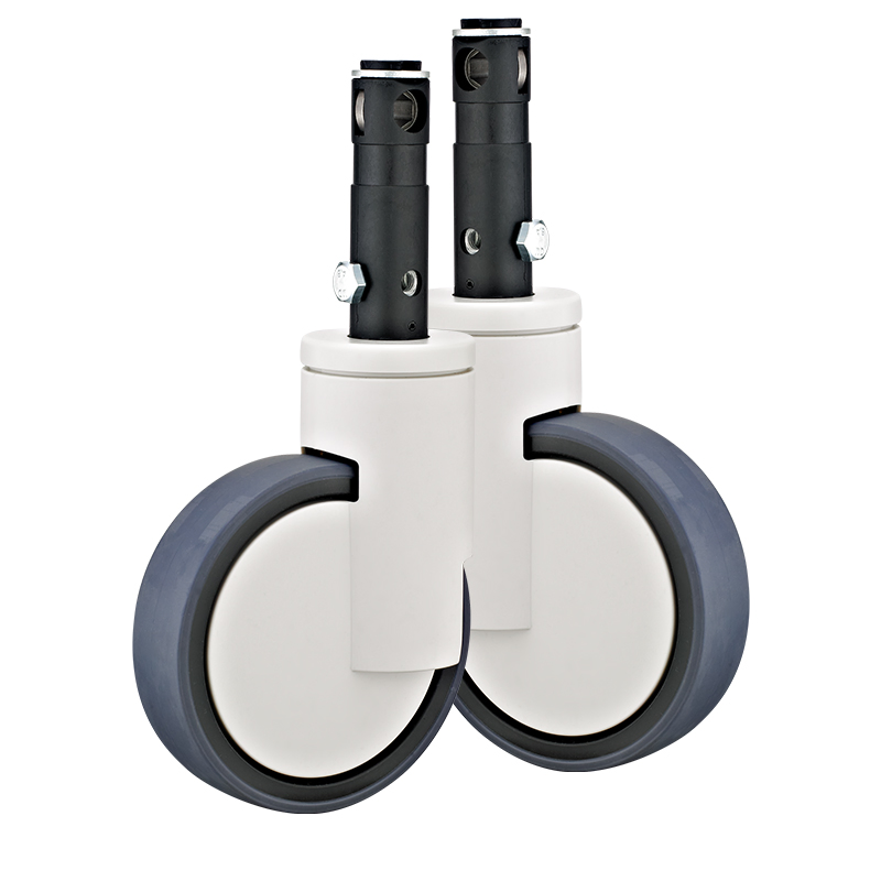 5" 6"8'' Hospital Medical Bed Caster Wheels Central Lock TPR Caster Center Locking Wheels Central Lock Casters for Hospital