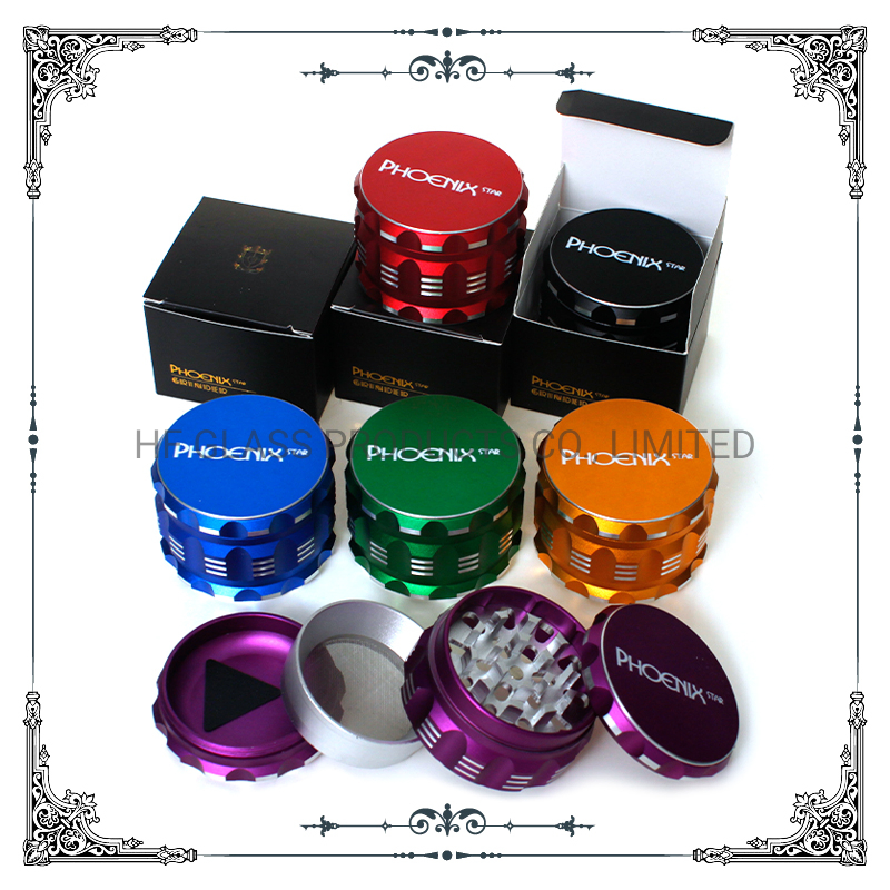 Wholesale Factory Phoenix Top Sale Custom Logo Colorful Aluminum Alloy Smoke Grinder Smoking Grinders Herb Grinder Smoking Accessories