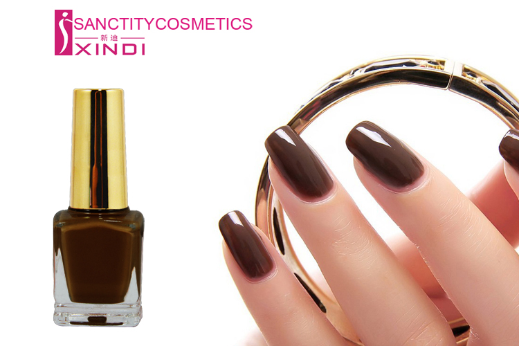 Long Lasting Matte Nail Polish with Shiny Gold Cap
