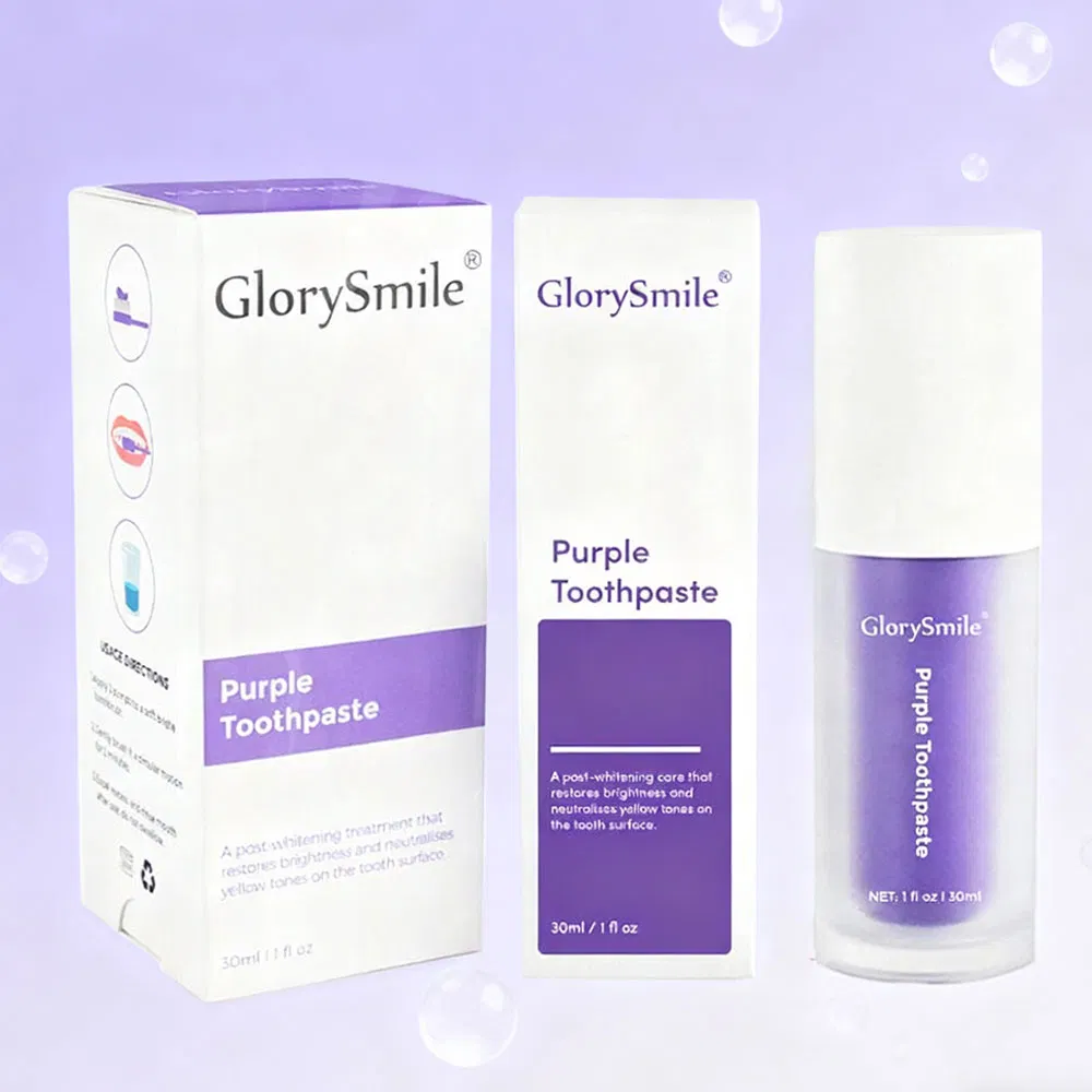 Glorysmile V34 Purple Toothpaste Multiple Packages in Stock
