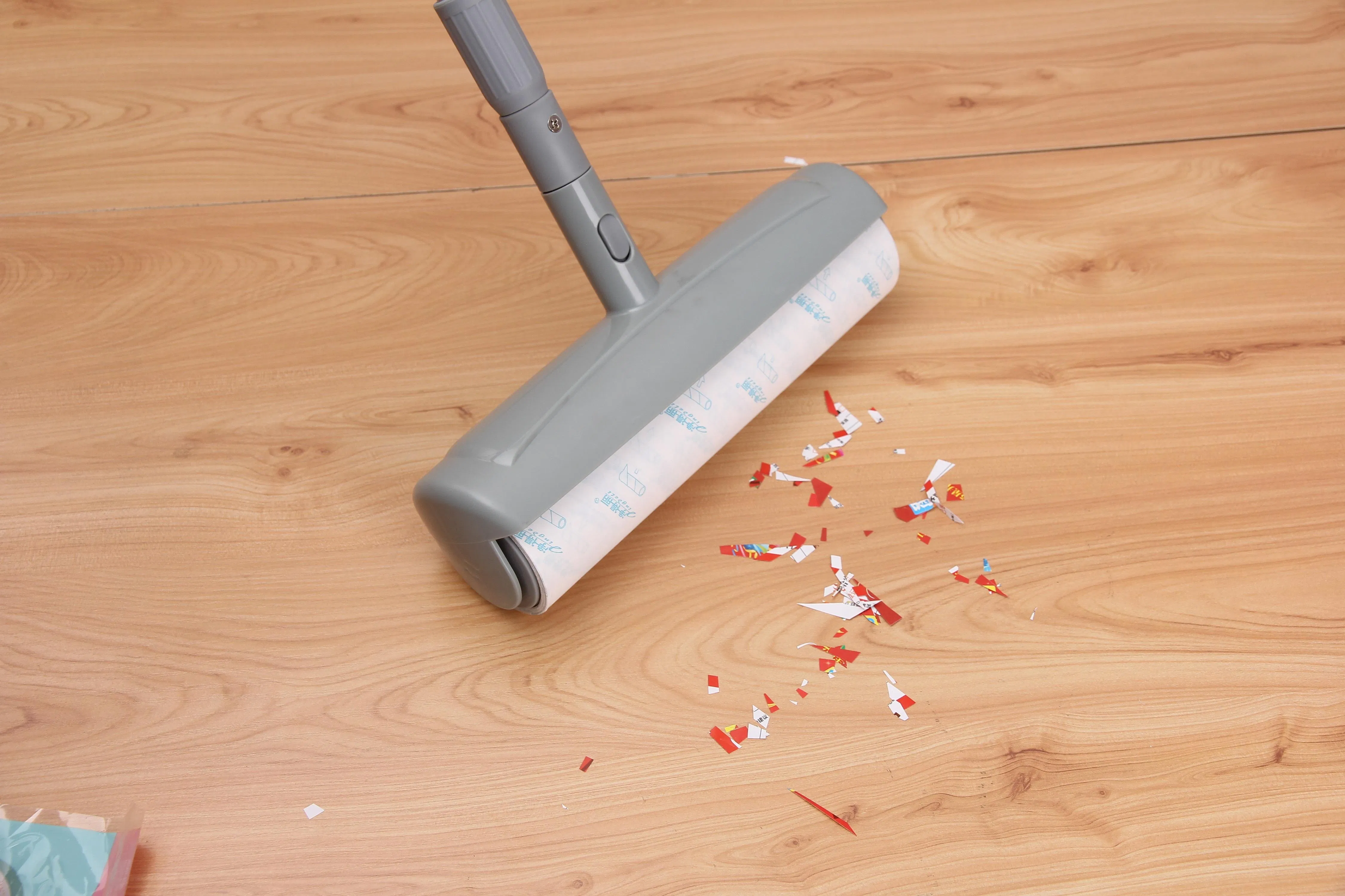 Retractable Long Handle Large Wide 23.5cm 30 60 100 Sheets Spiral Paper Adhesive Carpet Floor Dust Cleaning Sticky Mop Lint Roller