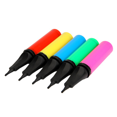 Custom Party Colorful Hand Push Plastic Inflator Manual Balloon Pump for Sale