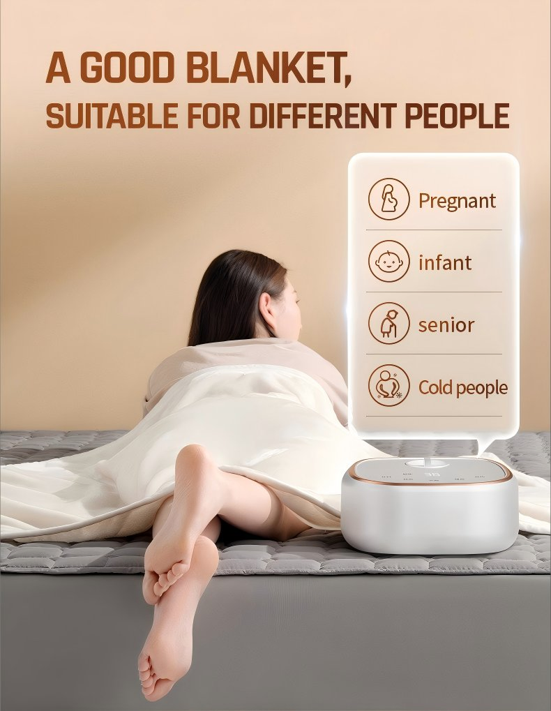 Premium Waterproof Electric Heated Blanket with Water Circulation