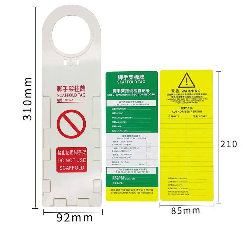 Durable PVC Scaffolding Tagout Holder with Safety Hook