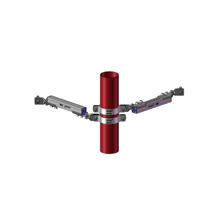 Four-Way Seismic Bracing (for vertical pipe) Seismic Stabilizer Bracket