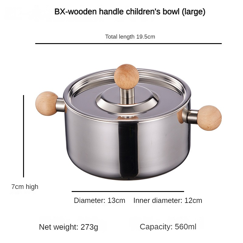 316 Stainless Steel Kids Bowl Double-Layer Insulated & Drop-Proof Safe for Home Use