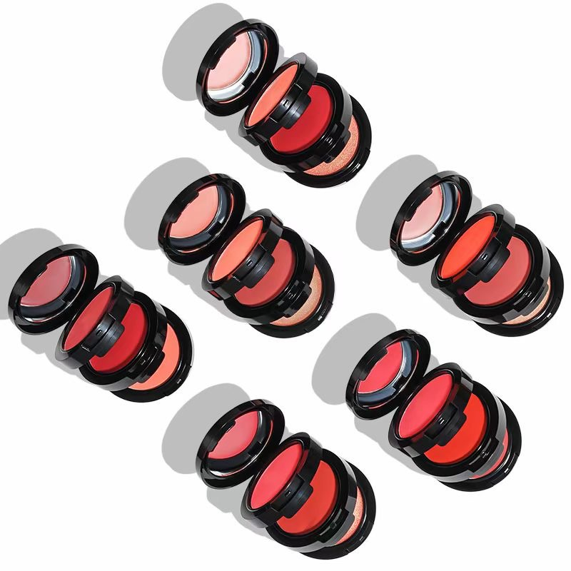 Waterproof Vegan Organic 3-in-1 Shimmer Matte Powder Cream Blusher Palette Blush Manufacturer