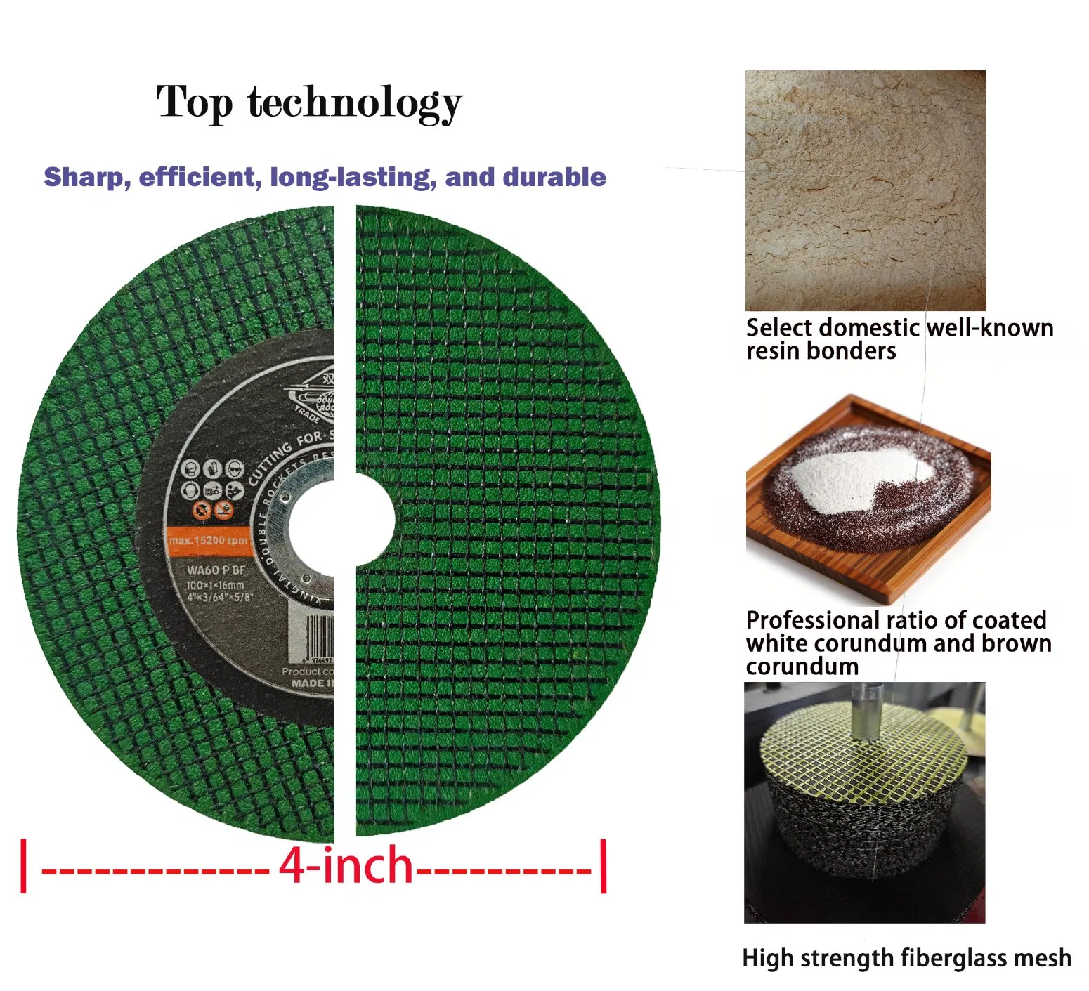 4" 4.5" 5" 6" 7" 9" 12" 14" 16" Inches Abrasive Disc Cut off Wheel for Metal Stainless Steel Iron Inox Cutting