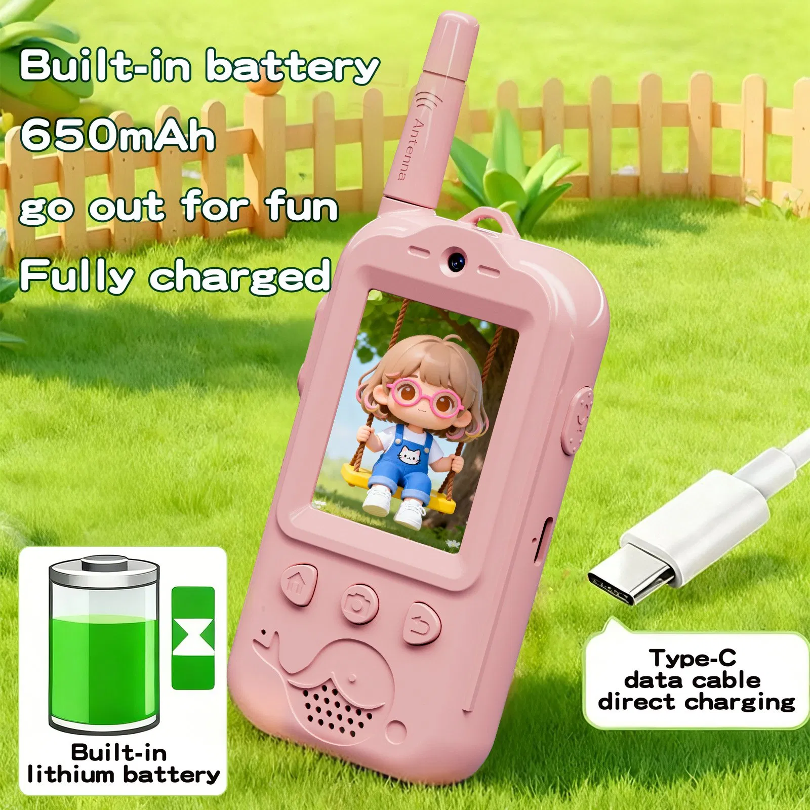 2026 New Children Video Walkie Talkies Kids Video Intercom Outdoor Interphone Walie-Talkie
