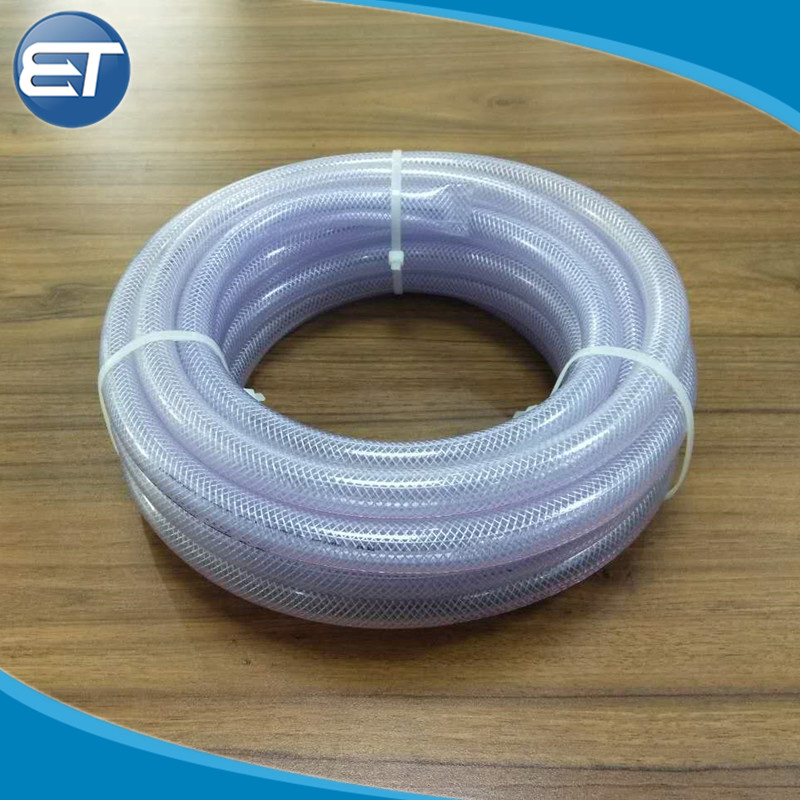 High Pressure Braided Tubing / PVC Clear Reinforced Pipe Hose for Water Delivery