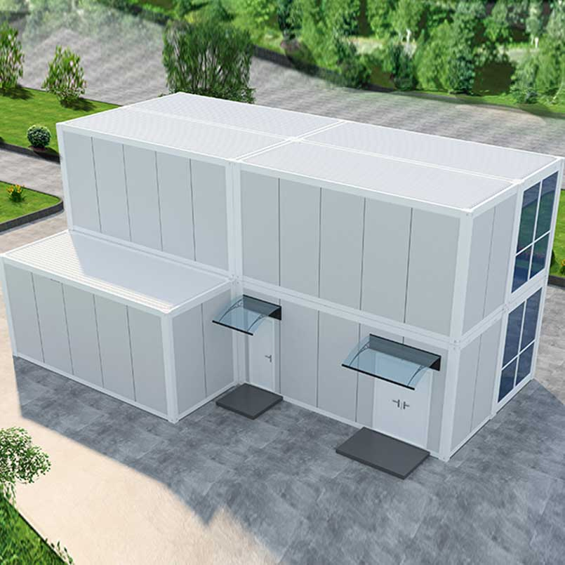 Factory Hot Sale Prefab Flat Pack Home Unit Indonesia Modular Contain Hous Prefab Garage 20FT Container Flat Pack House Price