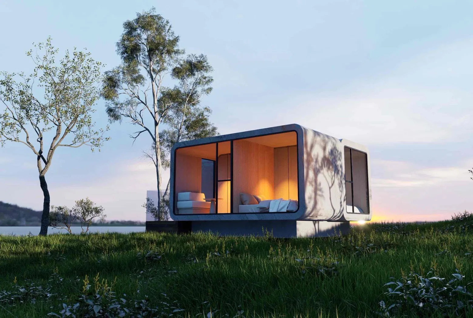 Prefab House to Work in Apple Cabin Custom Modular Design with Bathroom