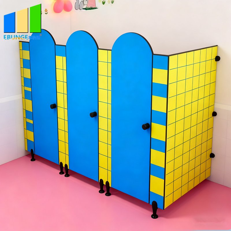 Nursery HPL Toilet Partition Cubicle Restroom Partitions for Child Care Center