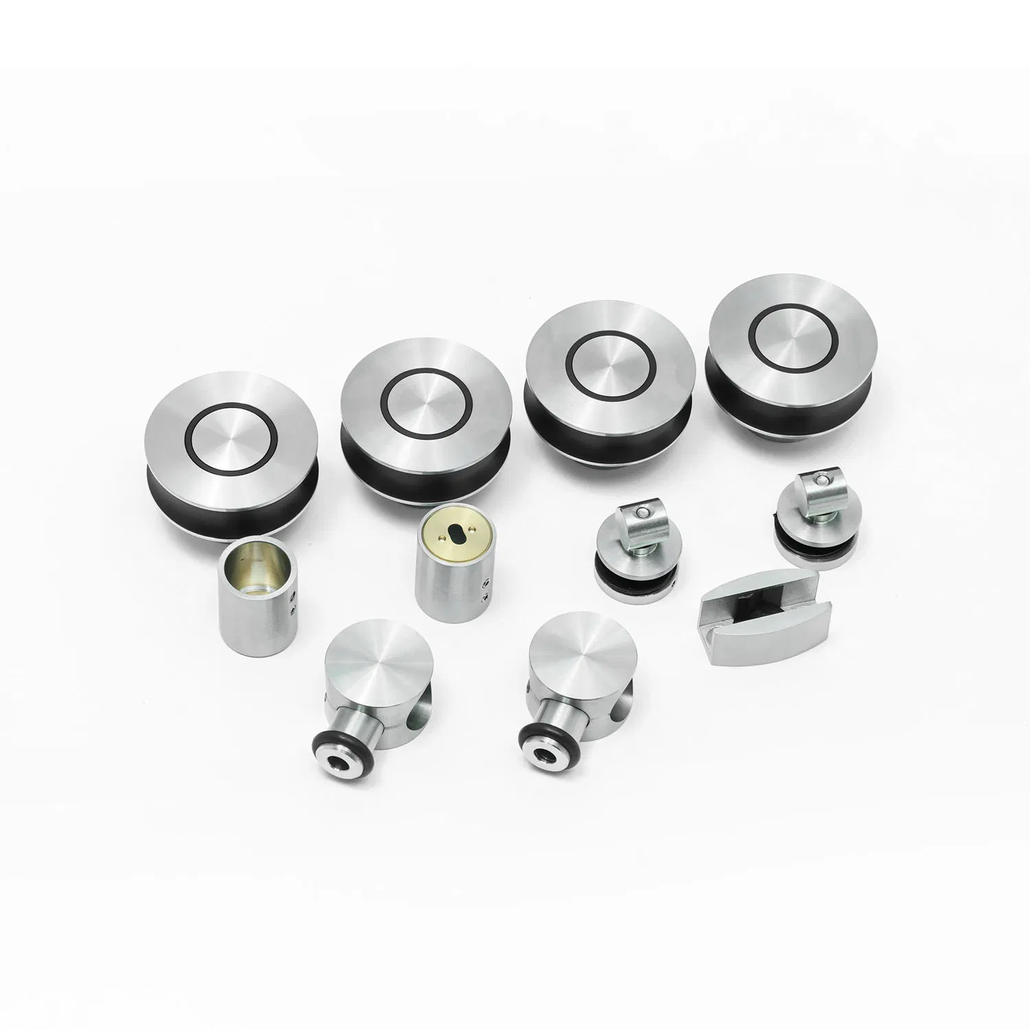 Factory Stainless Steel 304 Glass Fitting Accessories Sliding Glass Door Hardware