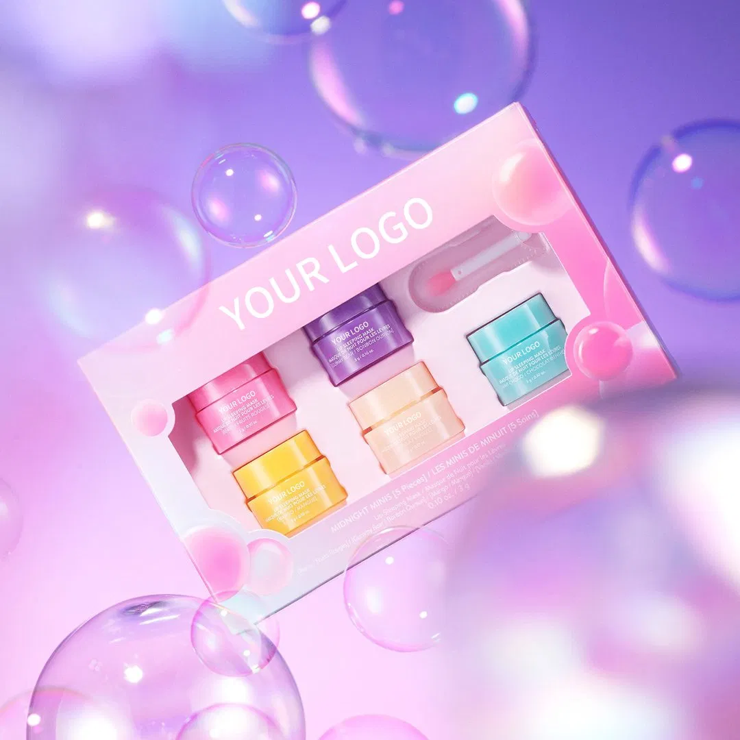 OEM Organic Lip Mask Private Label Hydrating Midnight Vitamin C Minis Lip Sleeping Mask Set