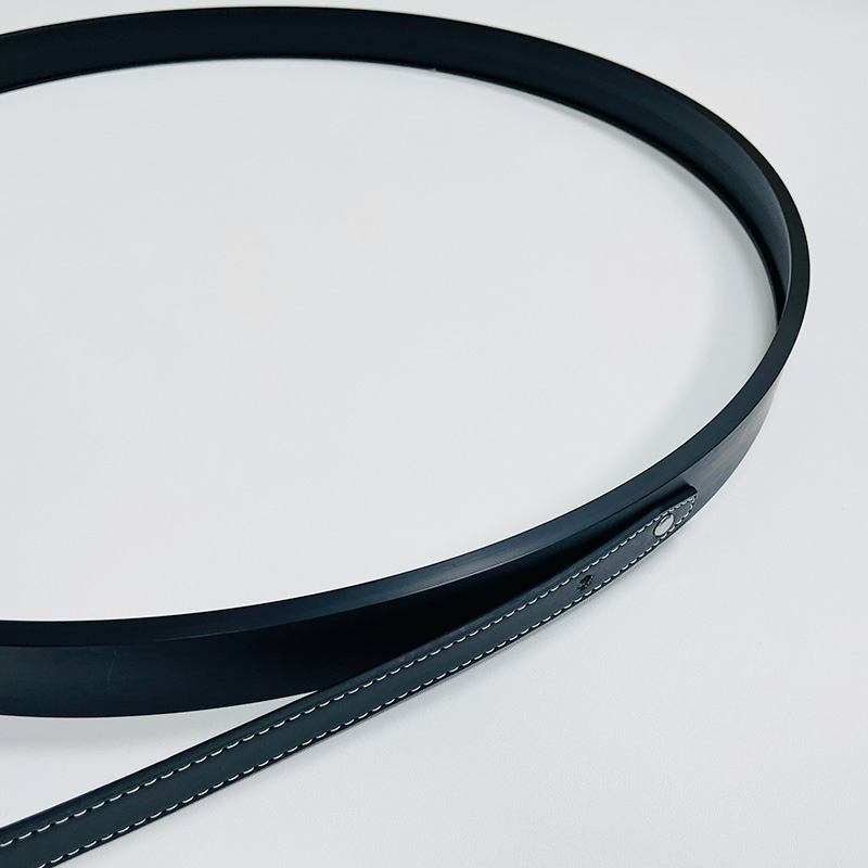 Hot Sales Simple Design Round Shape 60cm/70cm/80cm/90cm Aluminum Material Black Color Mirror Frame with Hanging Belt