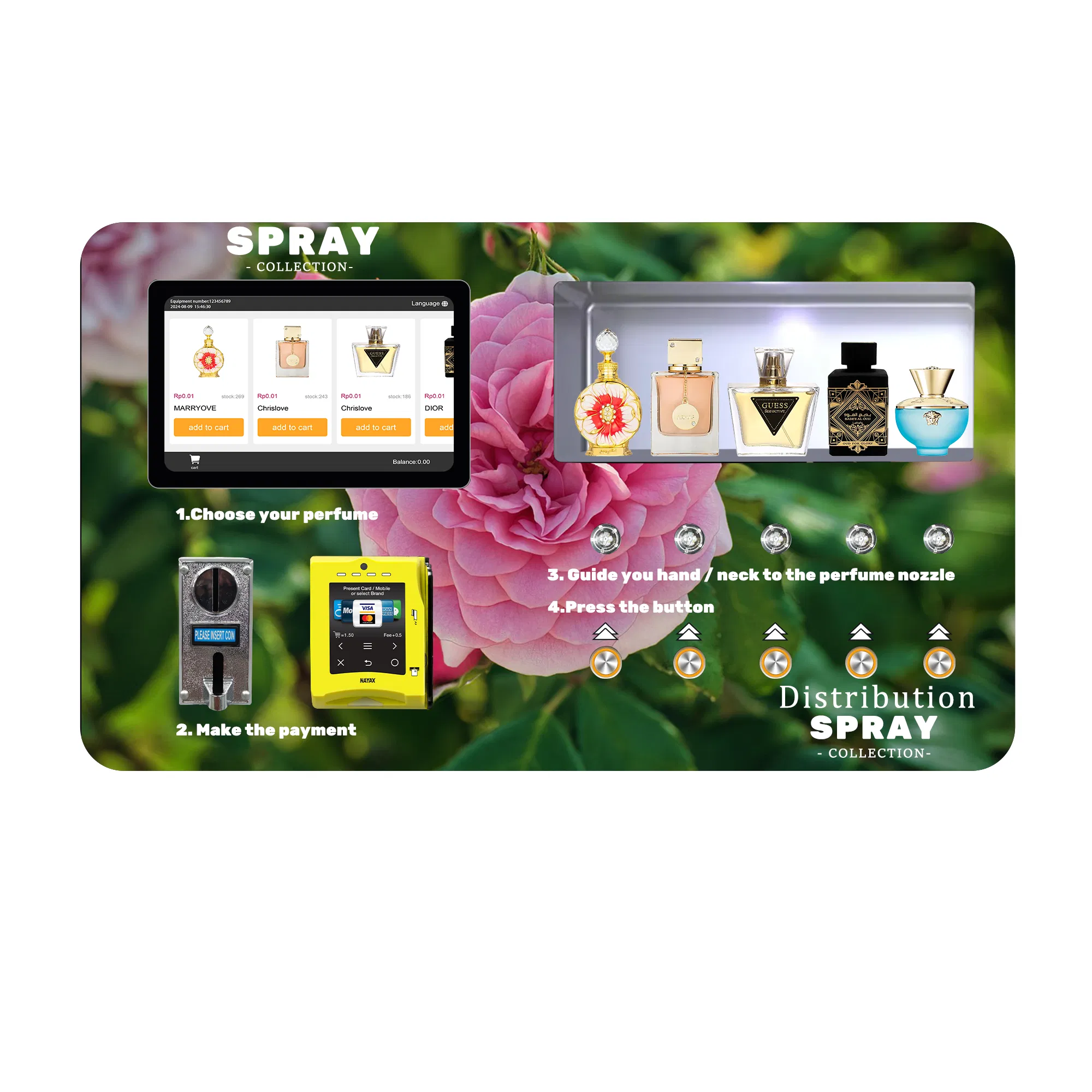 Innovative Men's Perfume Retail Sprayer with WiFi Access