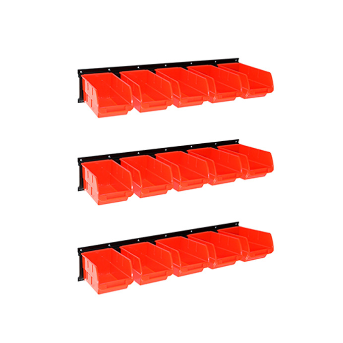 12PCS Bins & 3 Rails Plastic Hanging Storage Bins