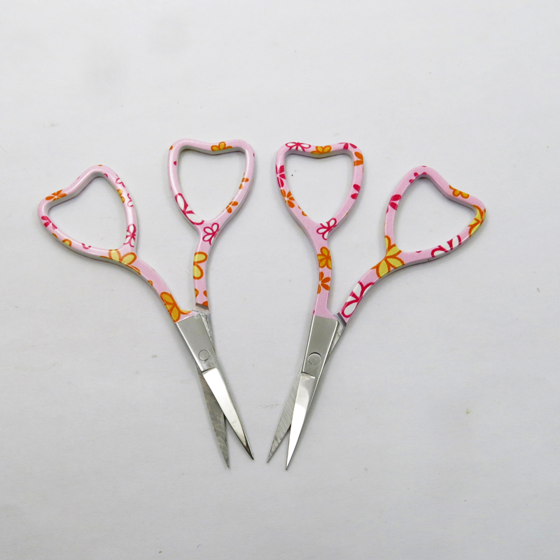 Lovely Fashion Design Durable Makeup Tool Beauty Accessories with OEM Logo Facial Trimming Eyebrow Eyelash Beauty Scissors