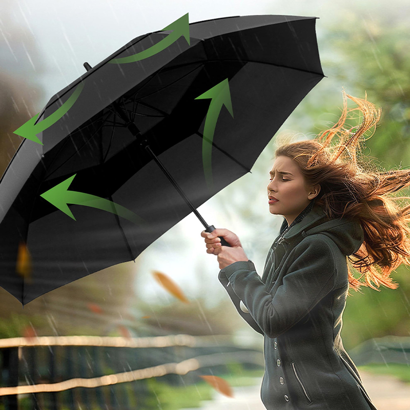 Зонт для гольфа с защитой от UV, ветроустойчивый