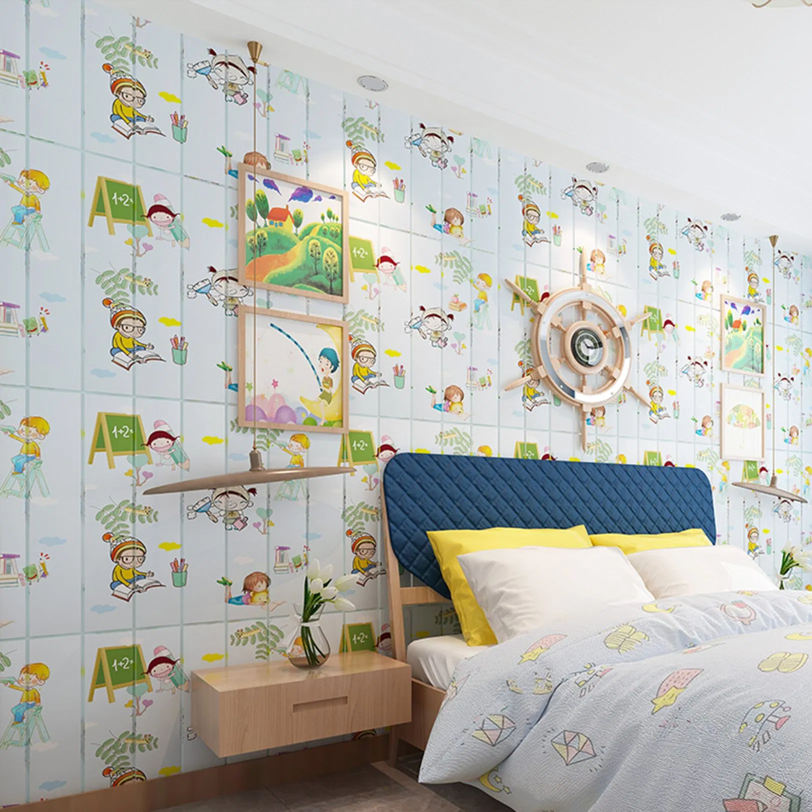 Moisture Resistant 3D Self Adhesive Wall Stickers for Children's Bedroom