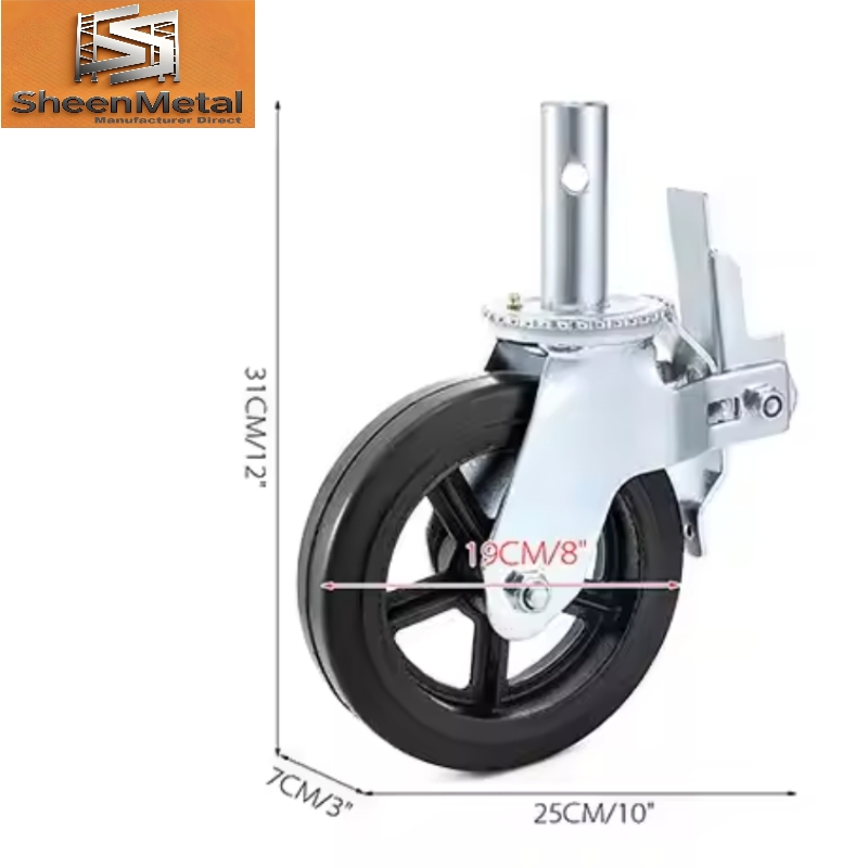 Factory Hot Sales Scaffolding Wheel Caster with Brake in Cheap Price