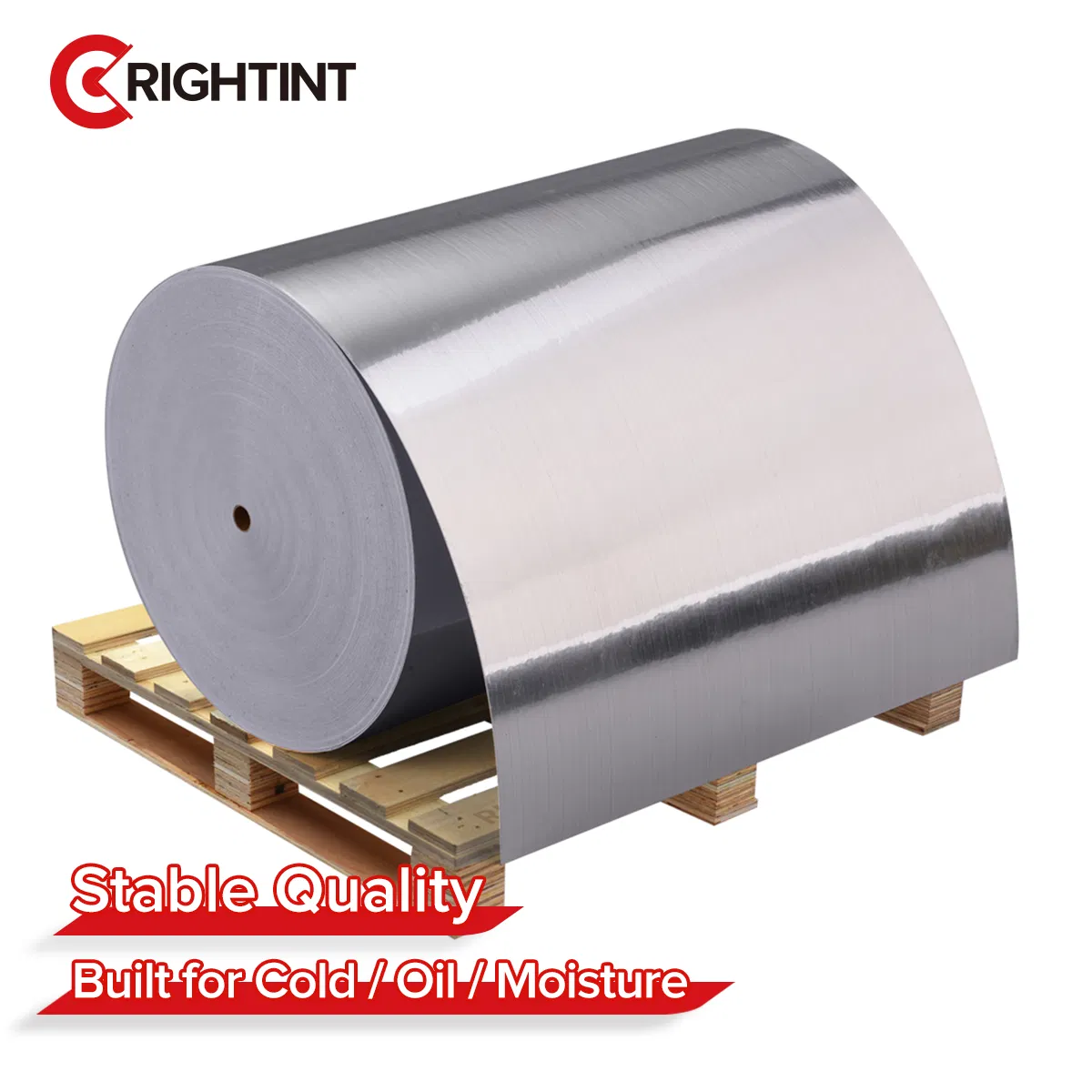 Brushed Silver PET Flexo Label Material Jumbo Roll for Electronics Labels