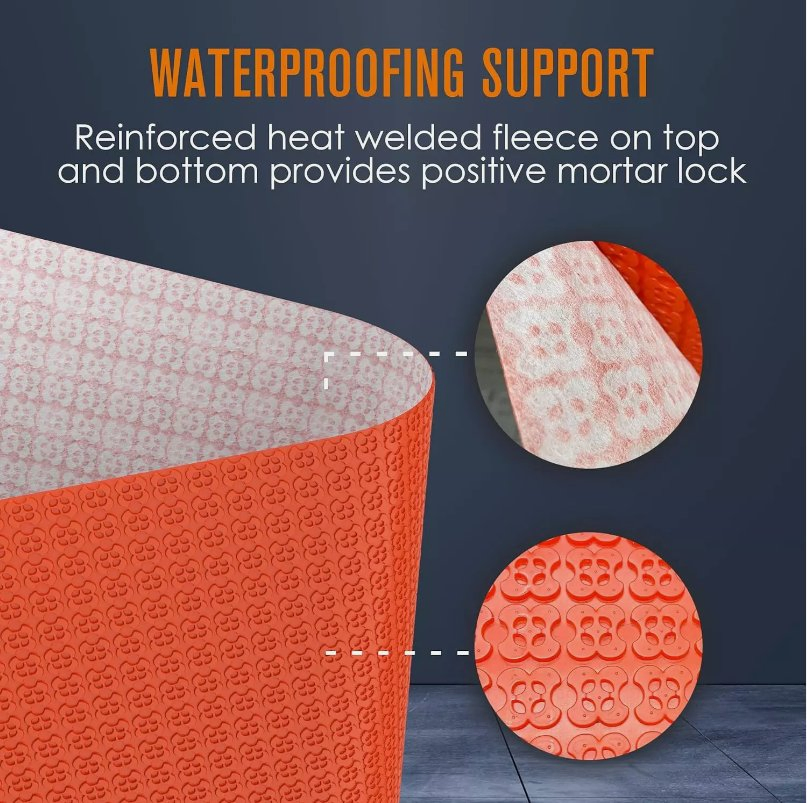 Heat Uncoupling Membrane Tile Membrane Underlayment