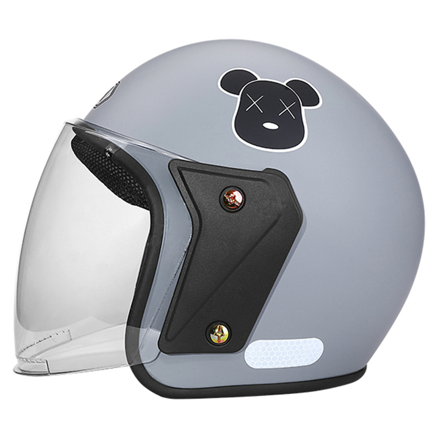 Защитный шлем мотоциклетный полуоткрытый с быстросъемным ремнем