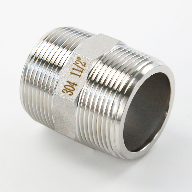 304 Stainless Steel Hex Nipple with Thickened Compressible Gasket (can withstand pressure 60 kg)