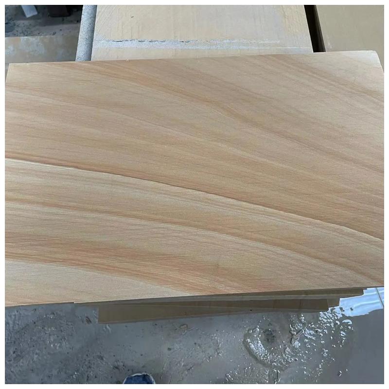 Teak Wood Yellow Sandstone Exterior Floor and Wall Tiles