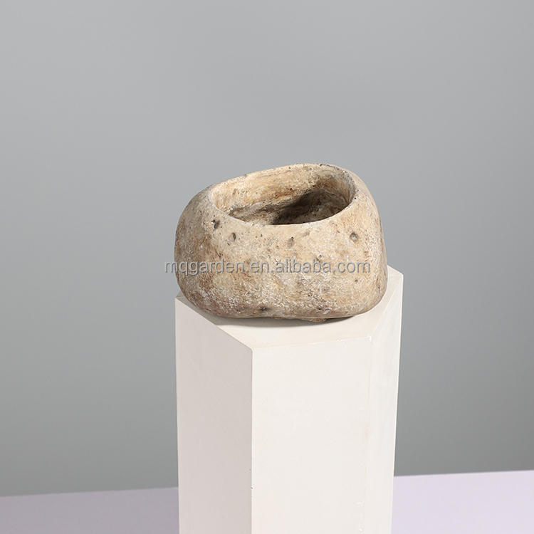 Горшок цементный каменный для сада и балкона