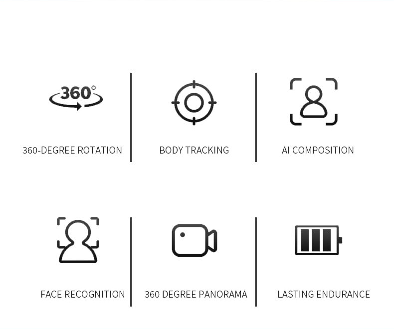 Умный штатив с автотрекингом лица 360° для телефона