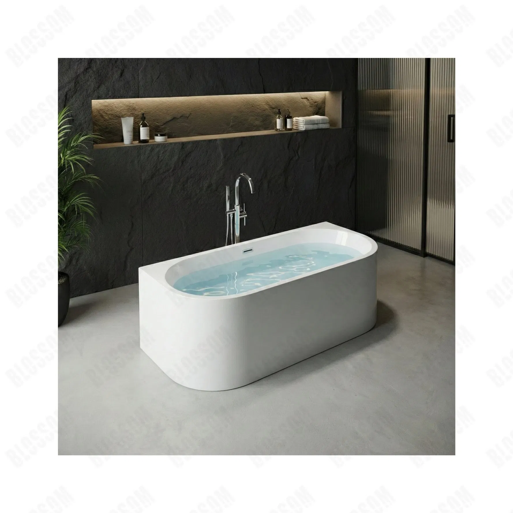 Latest Italy Design Luxury Acrylic Freestanding Portable Soaking Bathtub