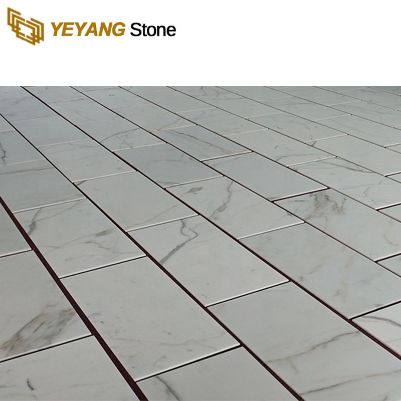 Natural Stone White Marble Tile in Hotel Bathroom