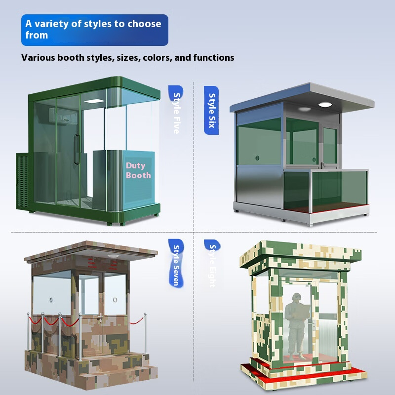 Versatile Guard Booth Featuring PVC Ceiling for Toll Stations and Parking Facilities