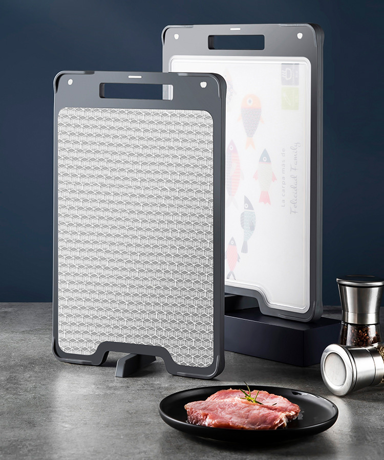 304 Stainless Steel Non-Slip Chopping Board for Food Cutting Stainless Steel Double-Sided Cutting Board