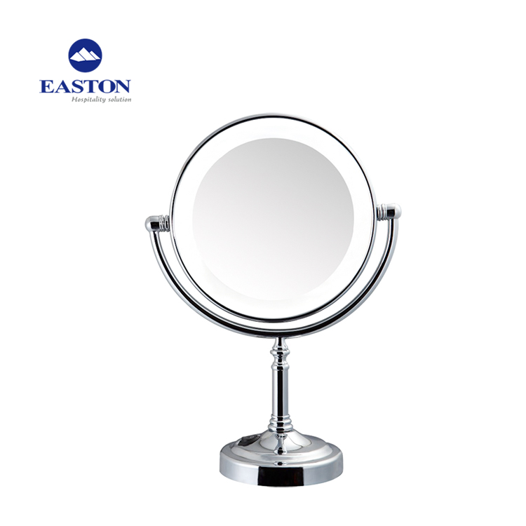 Hot Sale Hotel Double Sided Table Mirror with Light