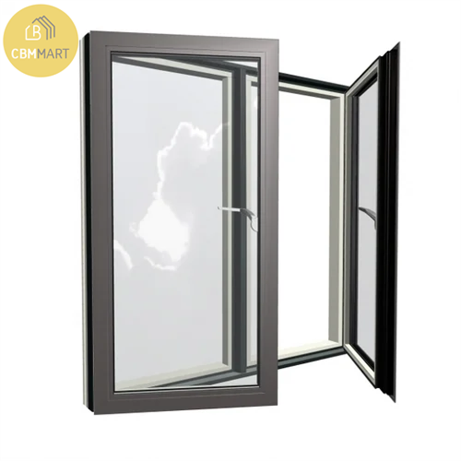 Cbmmart Aluminum Double Glazed Glass Casement Window for House
