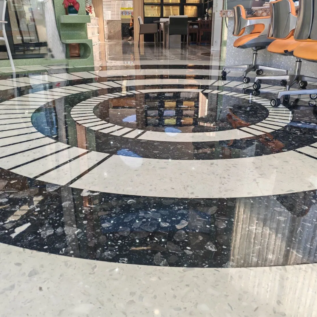 Artificial Stone Porino Terrazzo Tiles for Floor Tile Light Gray