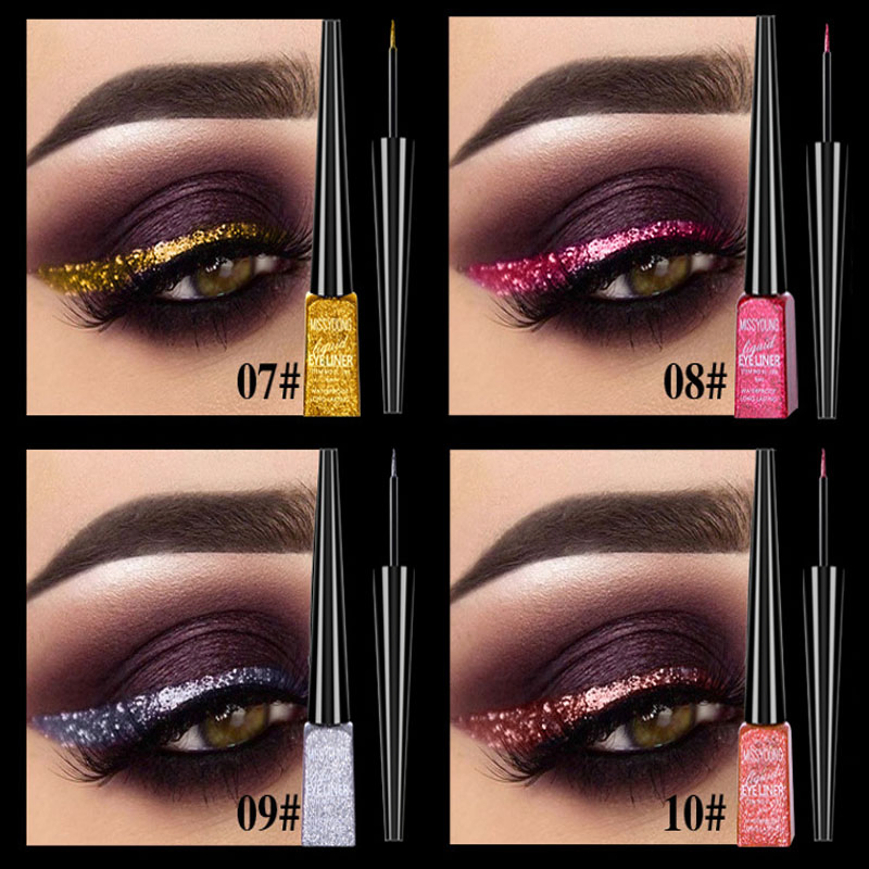 OEM/Oed Private Label Logo Glitter Liquid Eyeliner Shadow Pen Shining Liquid Eyeliner