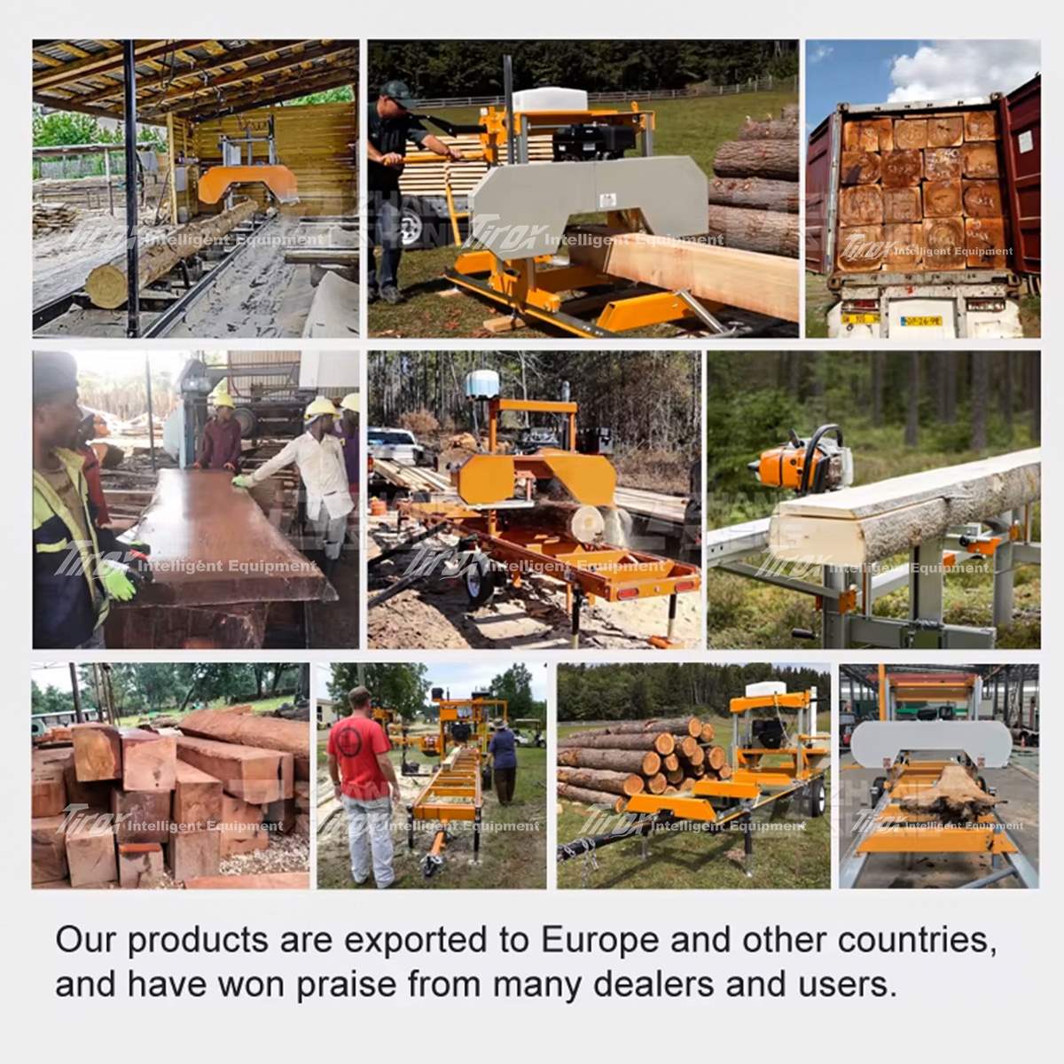 Ленточнопильный станок по дереву горизонтальный для распиловки